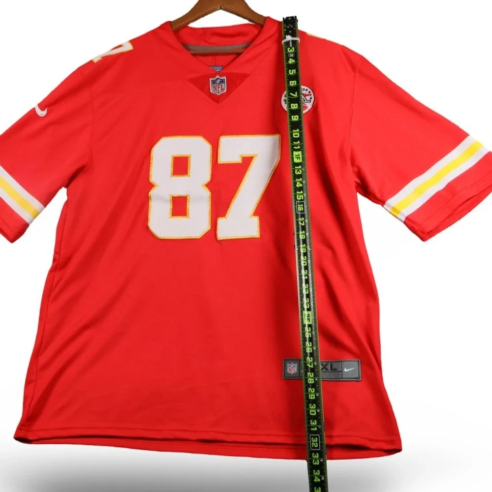 Nike Travis Kelce #87 Kansas City Chiefs Red NFL On-Field Jersey Men XL Football